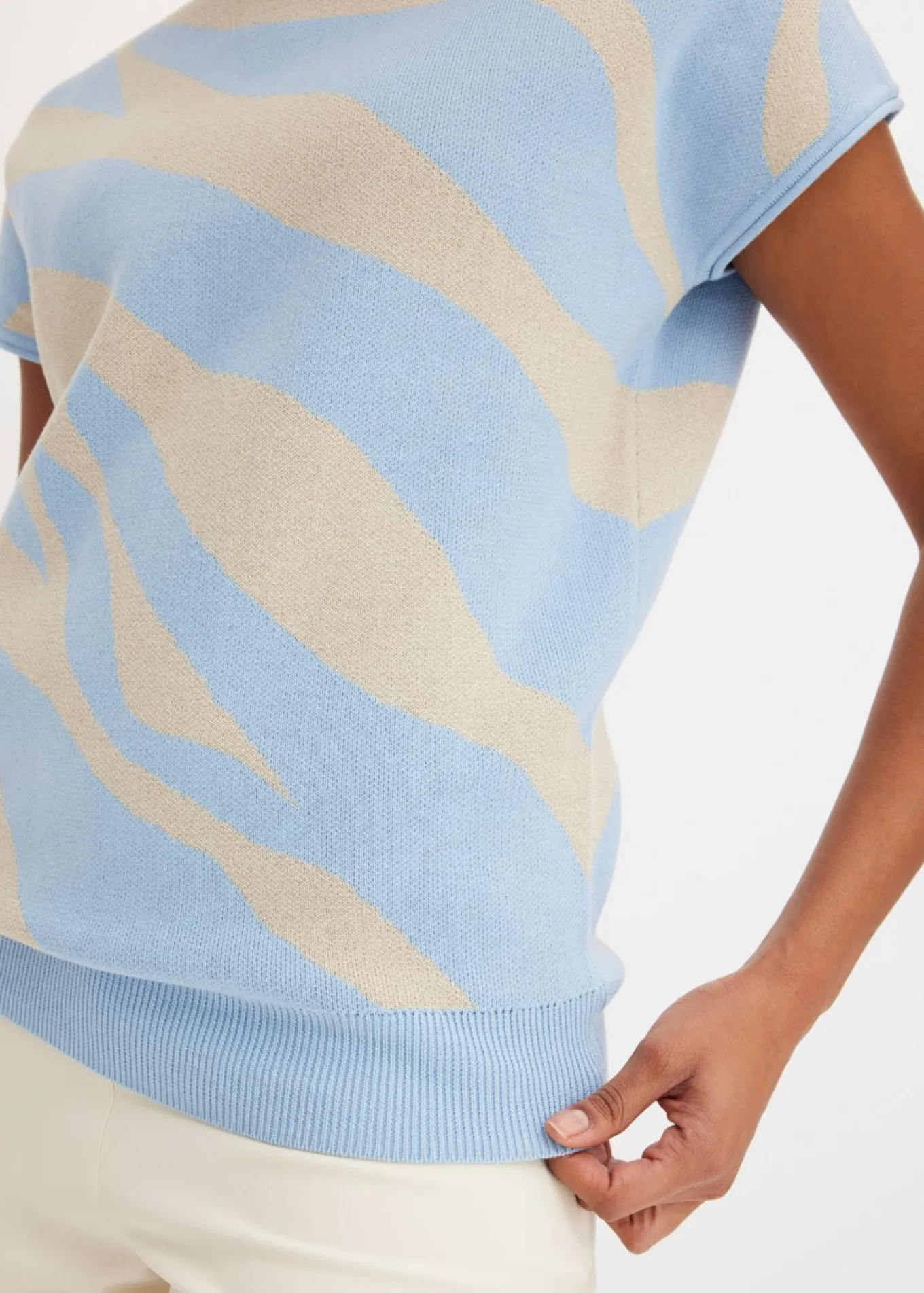 Jersey de punto fino con hilo brillante