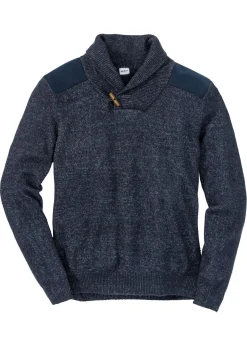 Jersey de punto fino con cuello tipo chal