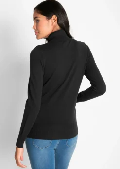 Jersey de punto fino con cuello alto