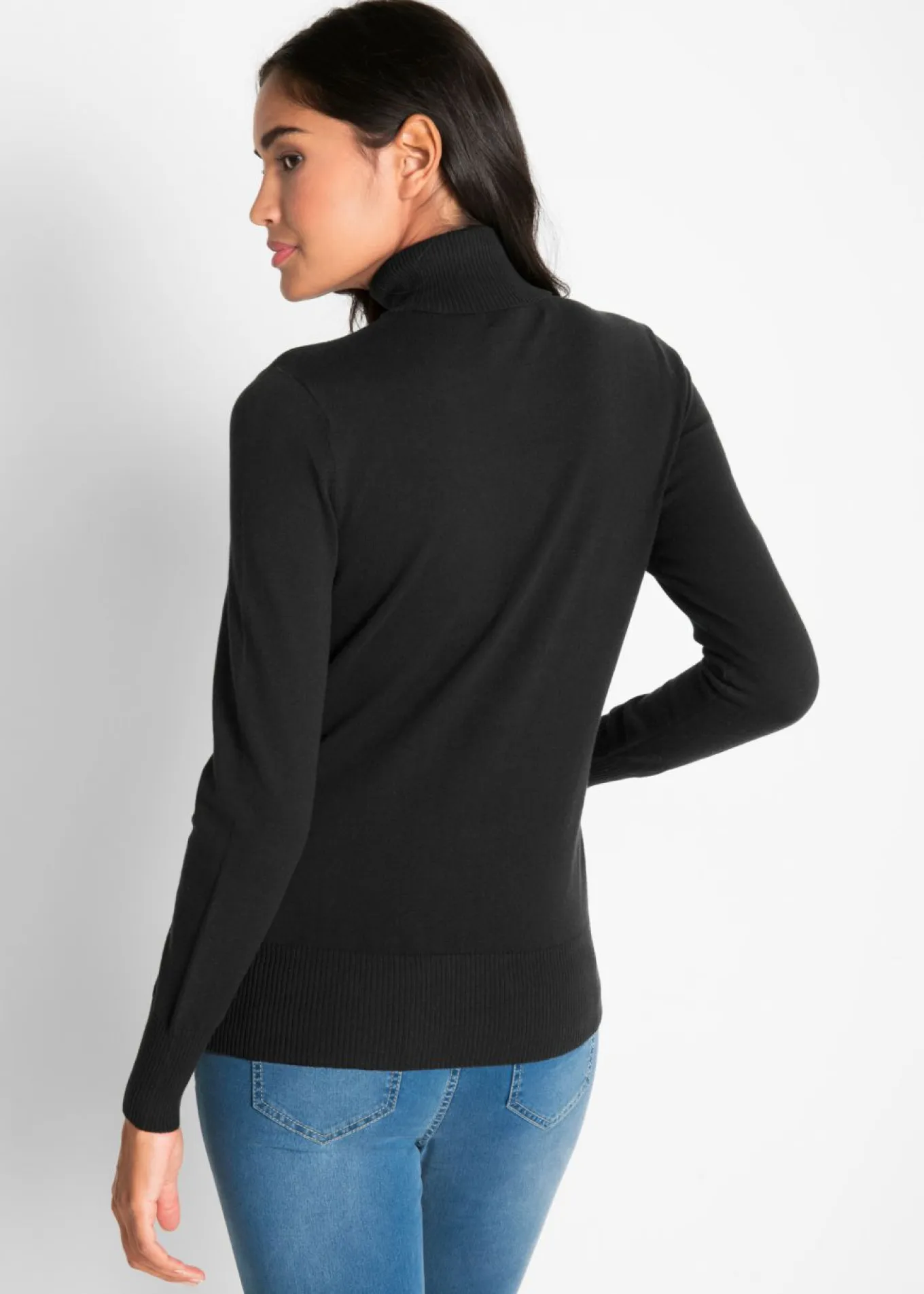 Jersey de punto fino con cuello alto