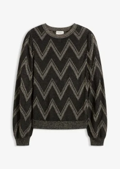 Jersey de punto fino con efecto brillante