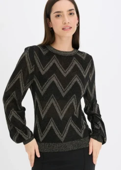 Jersey de punto fino con efecto brillante
