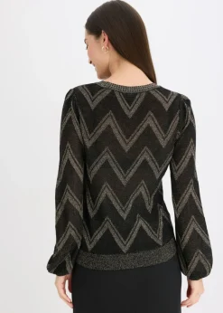 Jersey de punto fino con efecto brillante