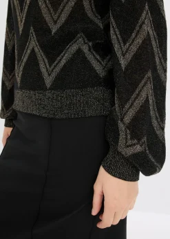 Jersey de punto fino con efecto brillante