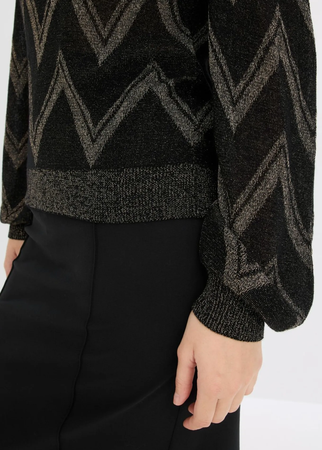 Jersey de punto fino con efecto brillante