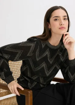 Jersey de punto fino con efecto brillante