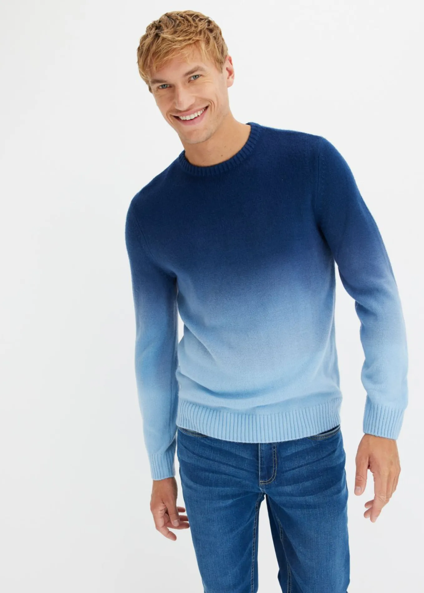 Jersey de punto fino con degradado cromático