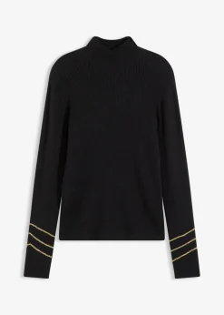 Jersey de punto fino con cadenas doradas