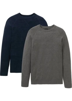 Jersey de punto fino de algodón puro (2 unidades)
