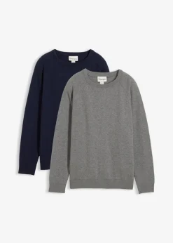 Jersey de punto fino de algodón puro (2 unidades)