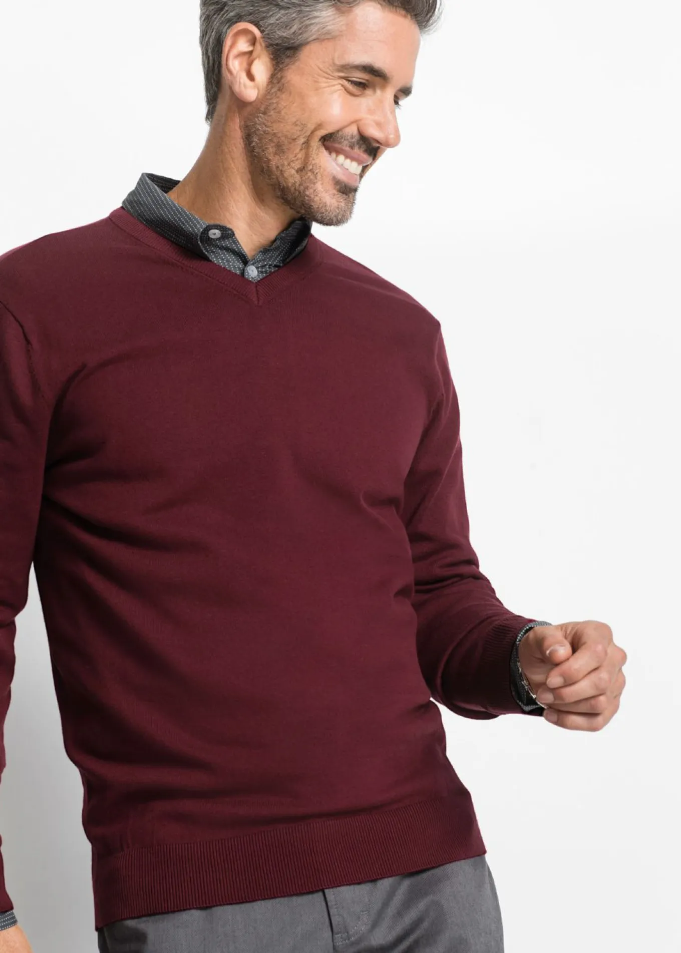 Jersey de punto fino de mezcla de algodón suave