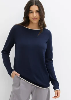Jersey de punto fino de mezcla de algodón