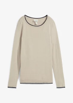 Jersey de punto fino de mezcla de algodón