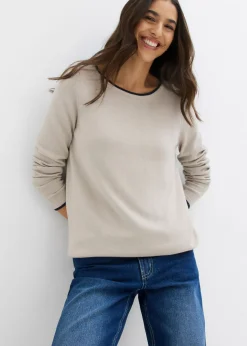 Jersey de punto fino de mezcla de algodón