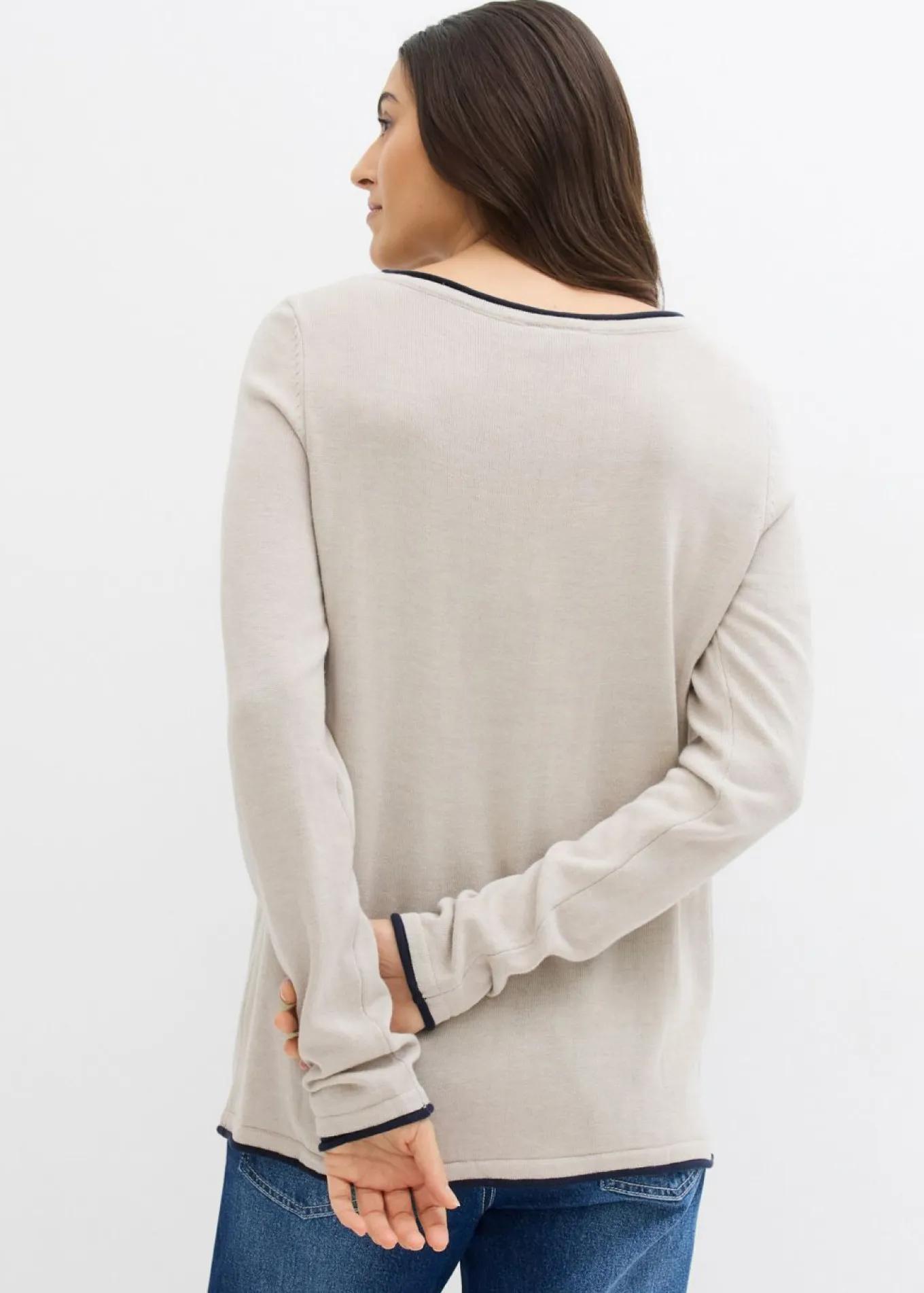 Jersey de punto fino de mezcla de algodón