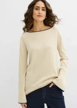 Jersey de punto fino de mezcla de algodón