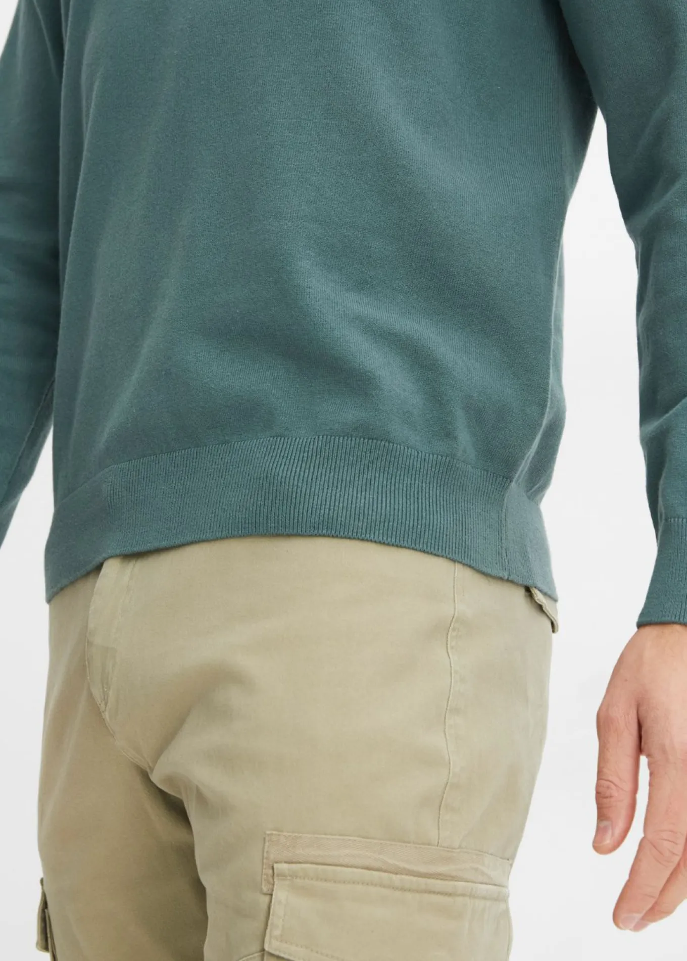Jersey de punto fino de mezcla de algodón suave