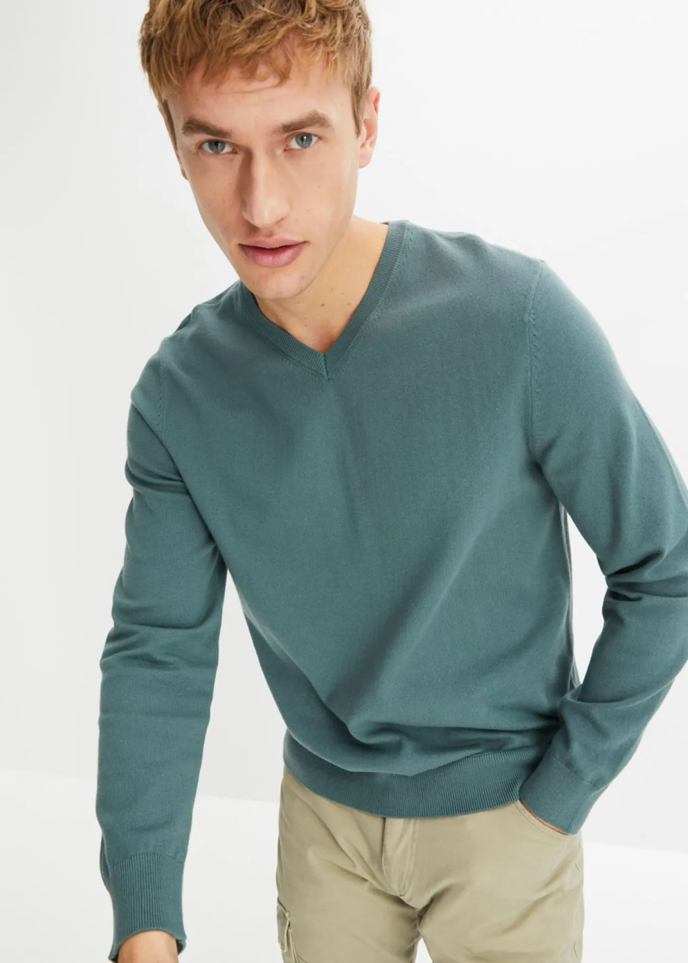 Jersey de punto fino de mezcla de algodón suave