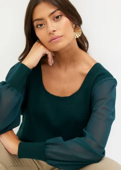 Jersey de punto fino de mezcla de viscosa suave