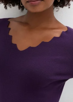 Jersey de punto fino de una suave mezcla de viscosa