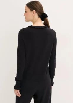 Jersey de punto fino en mezcla de viscosa