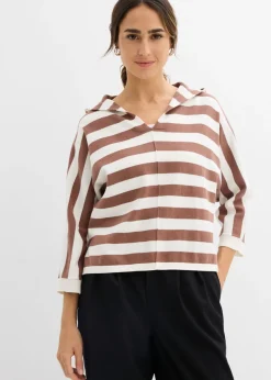 Jersey de punto fino oversize de mezcla de algodón