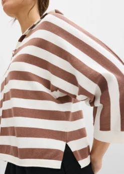 Jersey de punto fino oversize de mezcla de algodón