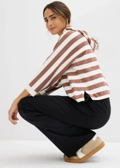 Jersey de punto fino oversize de mezcla de algodón