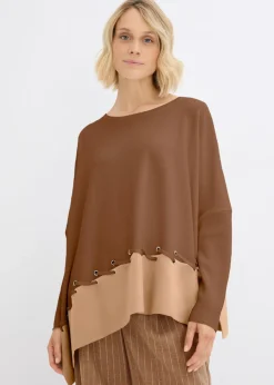 Jersey de punto fino tipo poncho