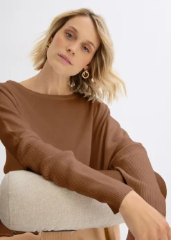 Jersey de punto fino tipo poncho