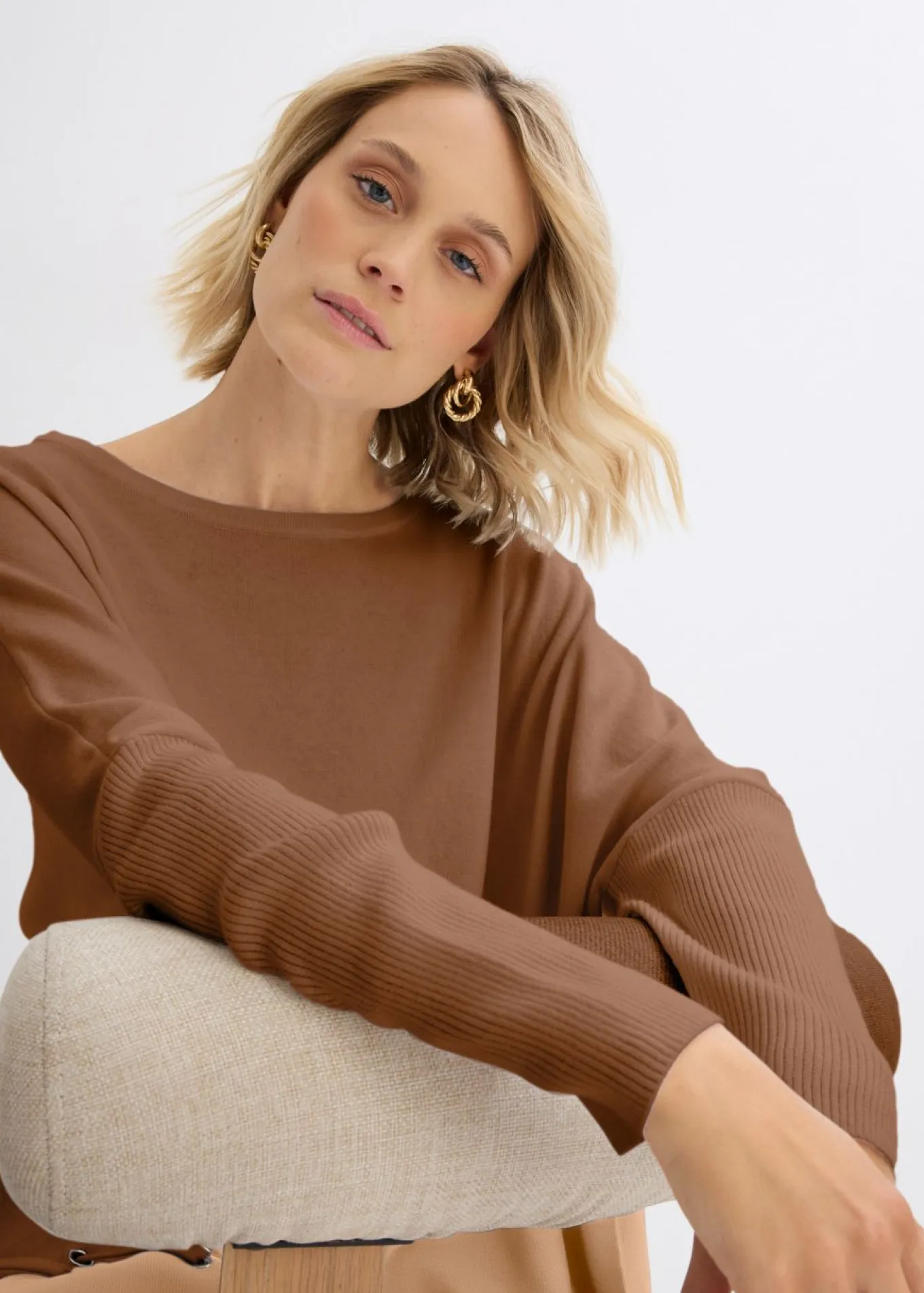 Jersey de punto fino tipo poncho