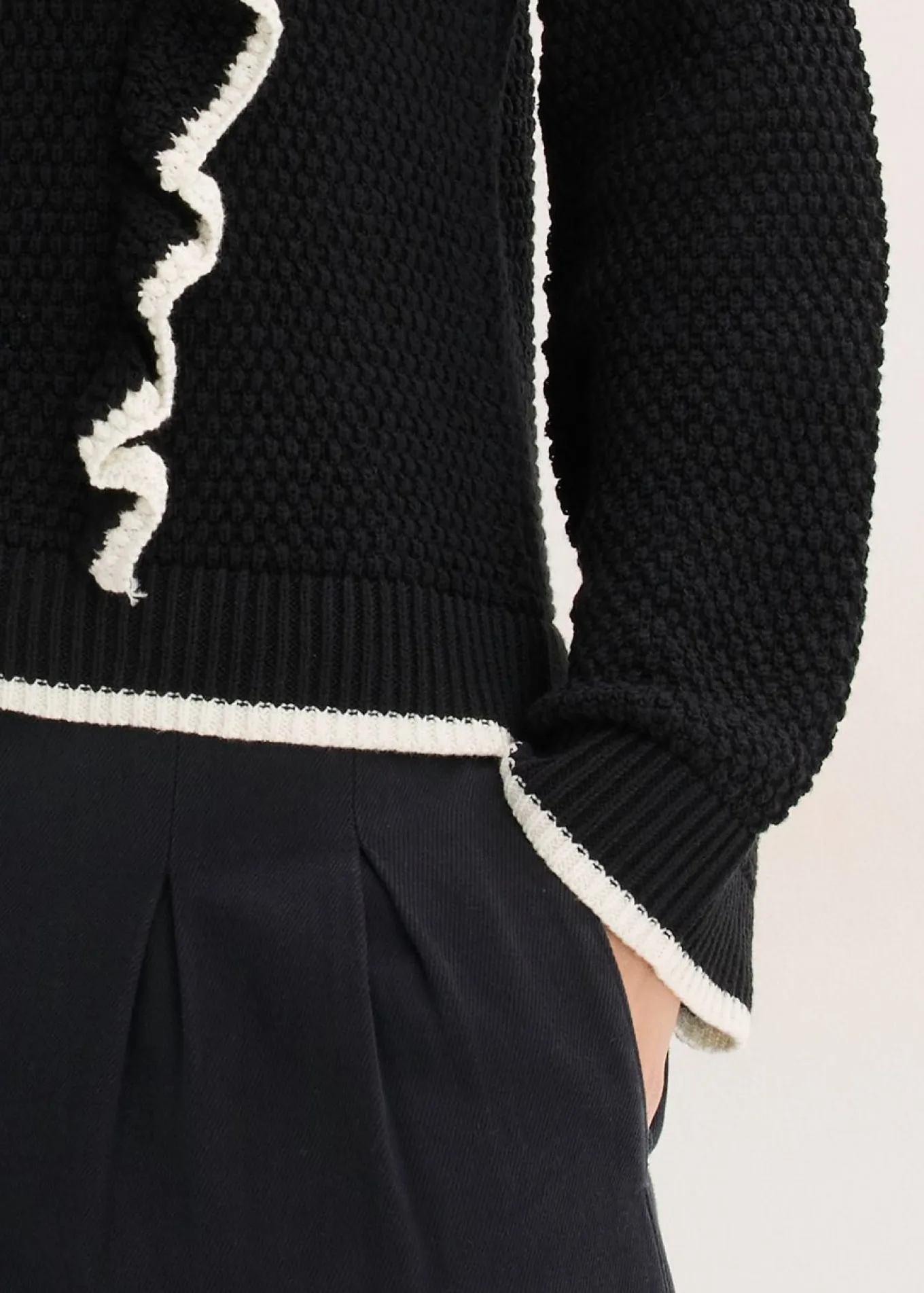 Jersey de punto fino y mezcla de algodón