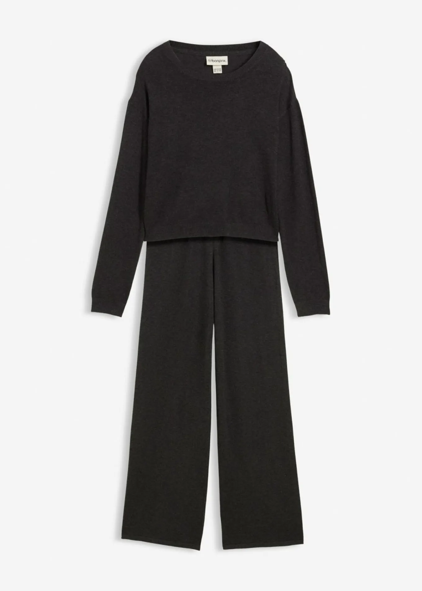 Jersey de punto fino y pantalón de punto de suave mezcla de viscosa (2 piezas)