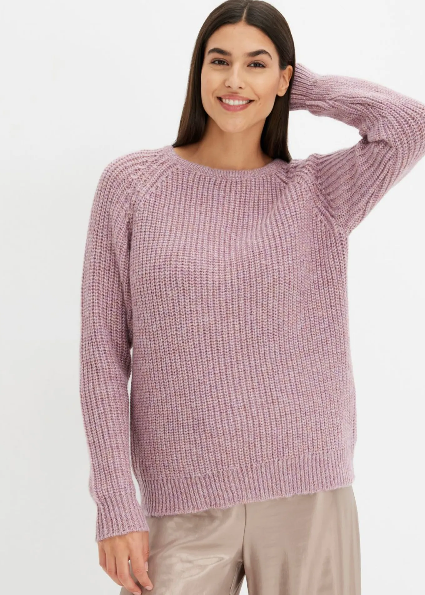 Jersey de punto grueso con hilo brillante