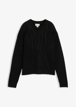 Jersey de punto grueso con patrón trenzado