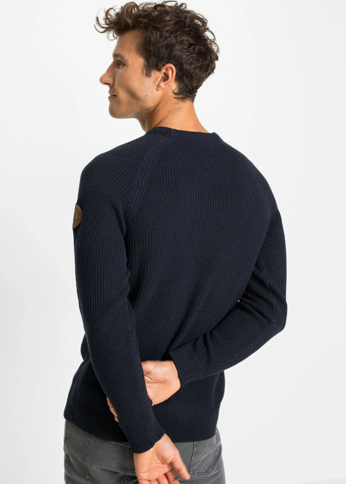 Jersey de punto grueso con algodón reciclado
