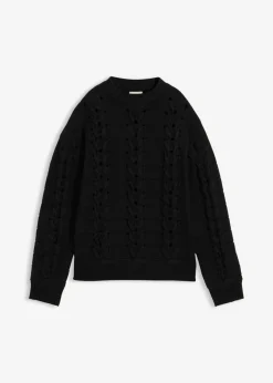 Jersey de punto grueso con patrón trenzado