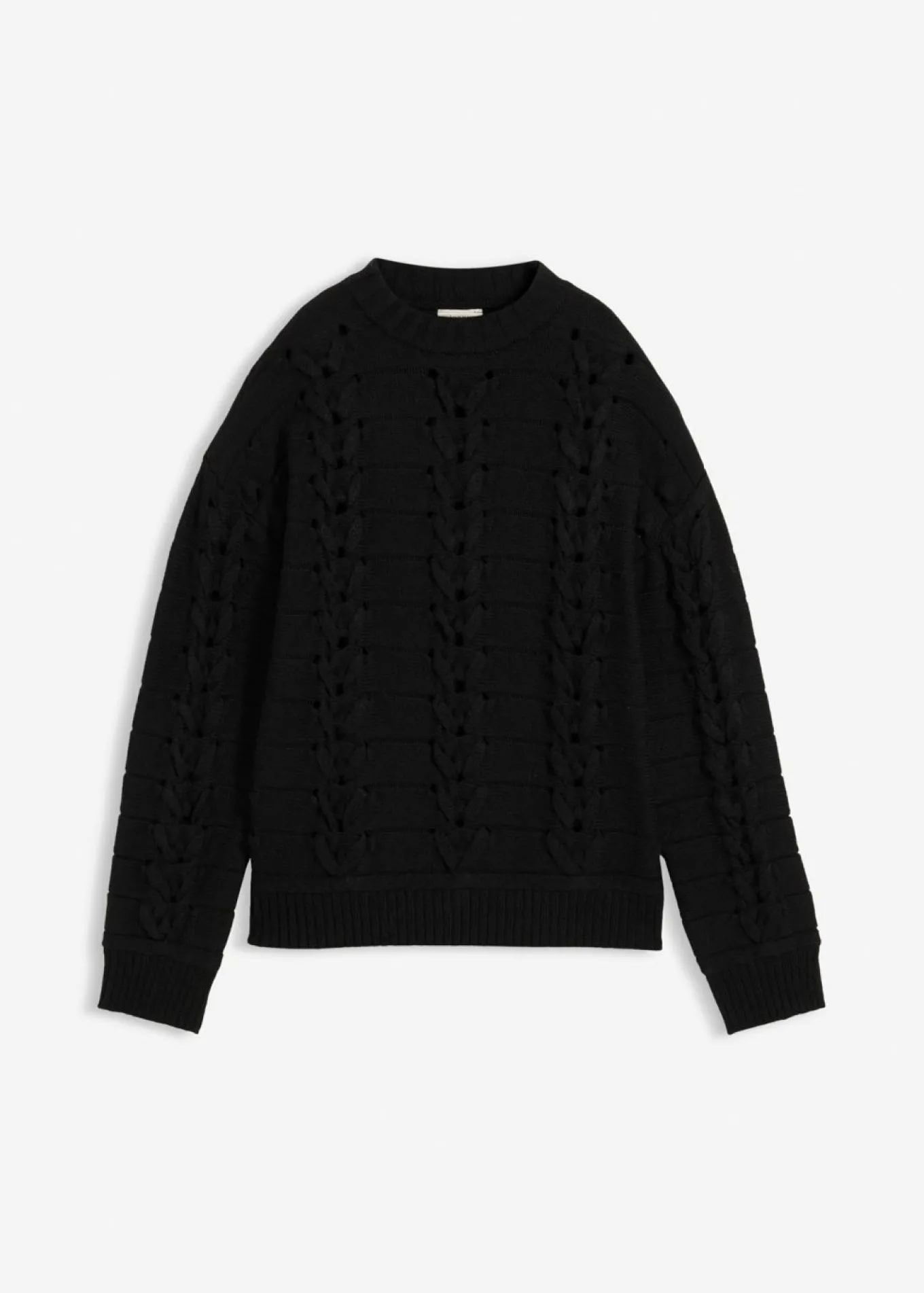 Jersey de punto grueso con patrón trenzado