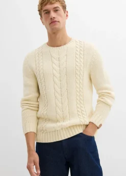 Jersey de punto grueso con patrón trenzado