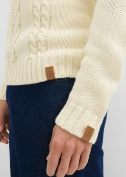 Jersey de punto grueso con patrón trenzado