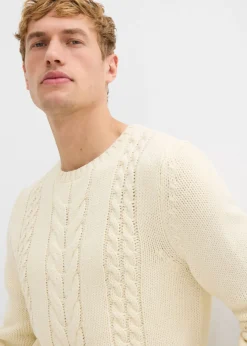 Jersey de punto grueso con patrón trenzado