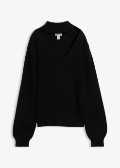 Jersey de punto grueso con aberturas