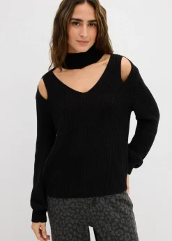 Jersey de punto grueso con aberturas