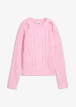 Jersey de punto grueso con patrón trenzado