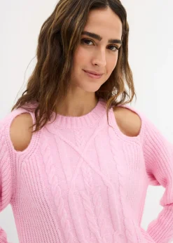 Jersey de punto grueso con patrón trenzado