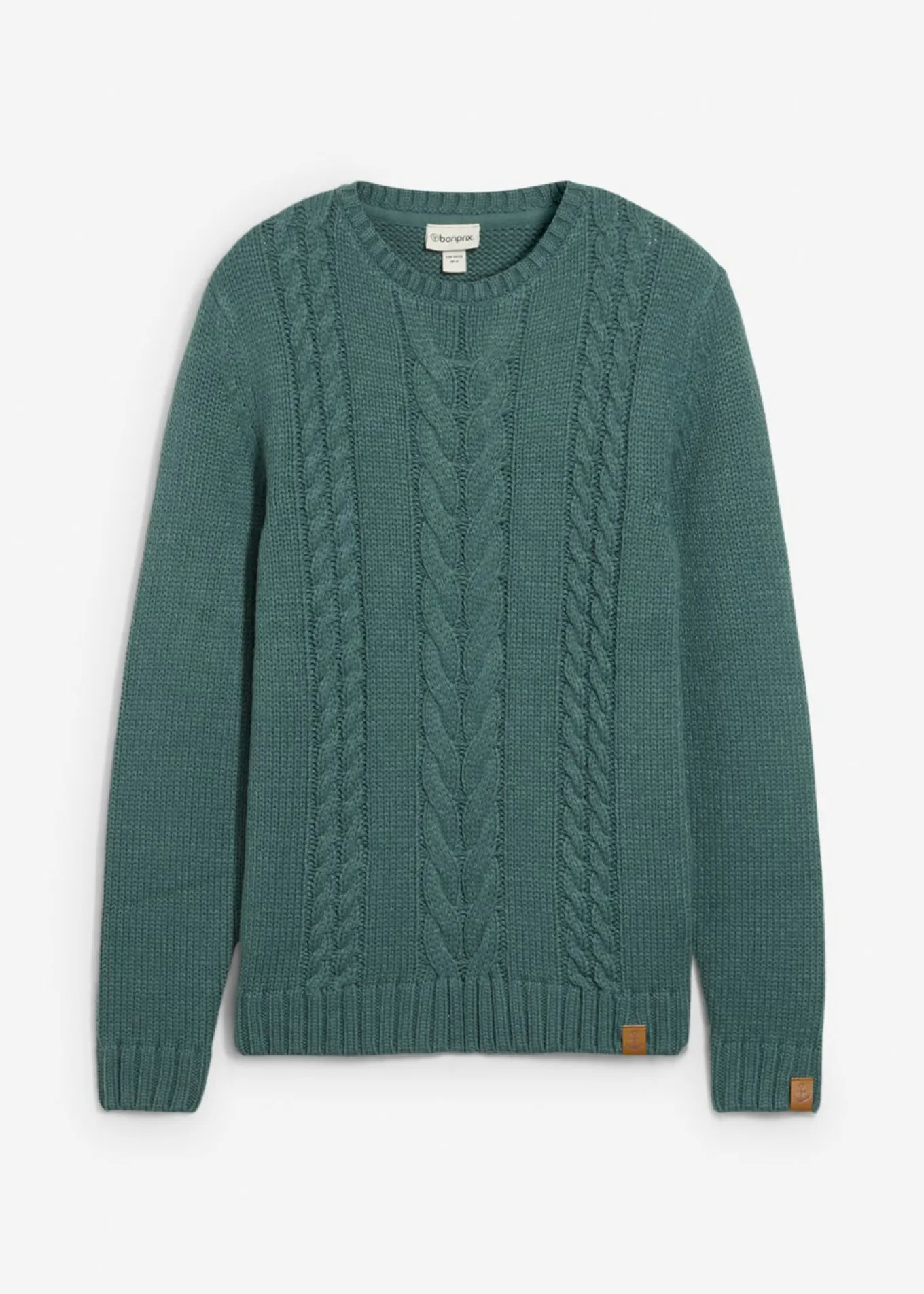 Jersey de punto grueso con patrón trenzado