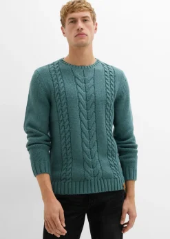 Jersey de punto grueso con patrón trenzado