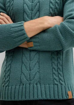 Jersey de punto grueso con patrón trenzado