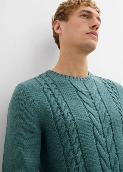 Jersey de punto grueso con patrón trenzado