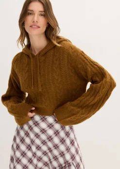 Jersey de punto grueso con capucha
